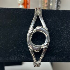 Marked 925 Silver Dolphin Bangle